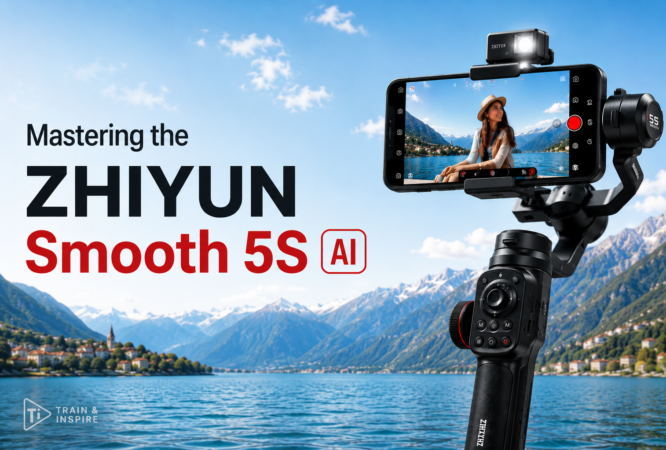 Mastering Zhiyun Smooth 5S AI course for smartphone gimbal setup, AI tracking, stabilization and filmmaking